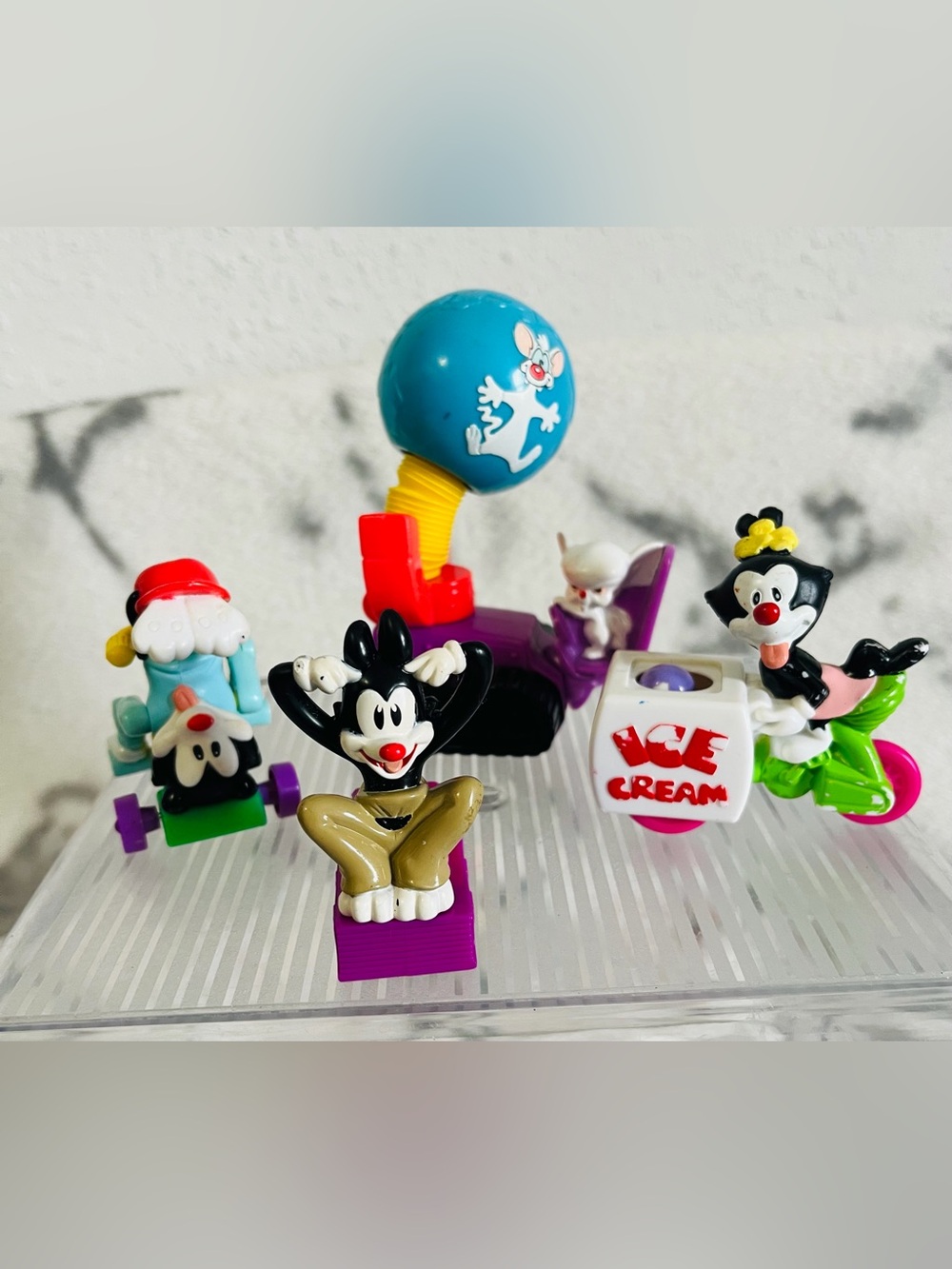 ANIMAINIACS (1993) Vintage McDonald's Happy Meal Toys /4 Piece Lot
